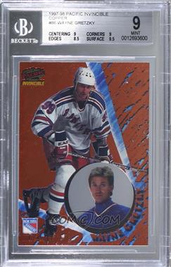 1997-98 Pacific Invincible - [Base] - Copper #86 - Wayne Gretzky [BGS 9 MINT]