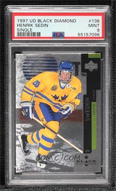 1997-98 Upper Deck Black Diamond - [Base] #136 - Henrik Sedin [PSA 9 MINT]