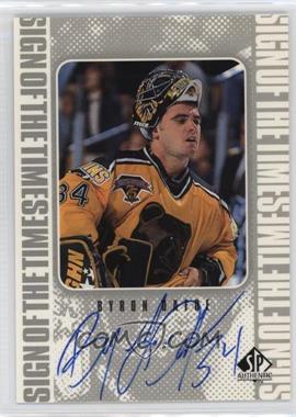 1998-99 SP Authentic - Sign of the Times #BD - Byron Dafoe