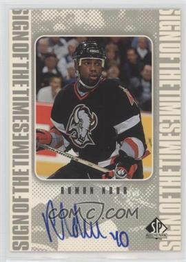 1998-99 SP Authentic - Sign of the Times #RN - Rumun Ndur