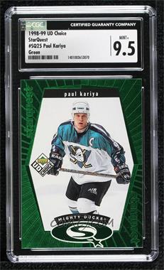 1998-99 Upper Deck UD Choice - Starquest - Green #SQ25 - Paul Kariya [CGC 9.5 Mint+]