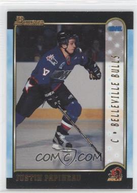 1999-00 Bowman CHL - [Base] - Gold #128 - Justin Papineau /99