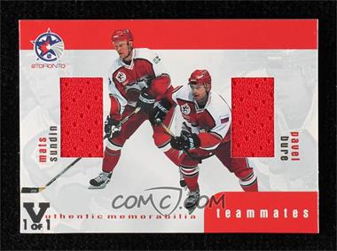 1999-00 In the Game Be A Player Memorabilia Rookie & Traded Update - All-Star Teammates Memorabilia - ITG Vault Silver #TM-30 - Mats Sundin, Pavel Bure /1