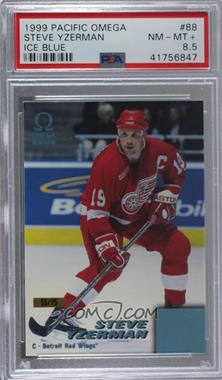 1999-00 Pacific Omega - [Base] - Platinum Blue #88 - Steve Yzerman /75 [PSA 8.5 NM‑MT+]