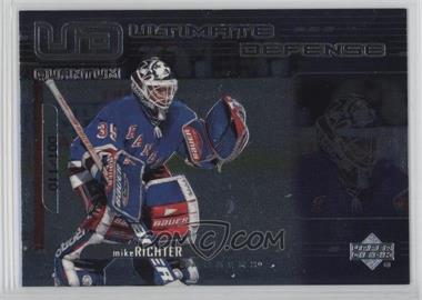 1999-00 Upper Deck - Ultimate Defense - Silver Quantum #UD-7 - Mike Richter /100