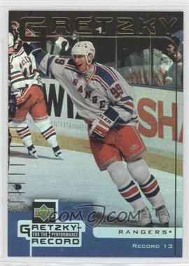 1999-00 Upper Deck Gretzky Performance for the Record McDonald's - [Base] #13 - Wayne Gretzky