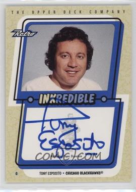 1999-00 Upper Deck Retro - Inkredible #TE - Tony Esposito