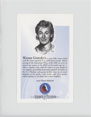 1999 Hockey Hall of Fame Postcards - [Base] #_WAGR - Wayne Gretzky