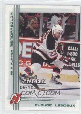 2000-01 In the Game Be A Player Memorabilia - [Base] - Emerald All-Star Fantasy #373 - Claude Lemieux /10