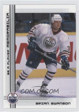 2000-01 In the Game Be A Player Memorabilia - [Base] #470 - Brian Swanson