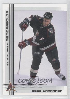 2000-01 In the Game Be A Player Memorabilia - [Base] #484 - Ossi Vaananen