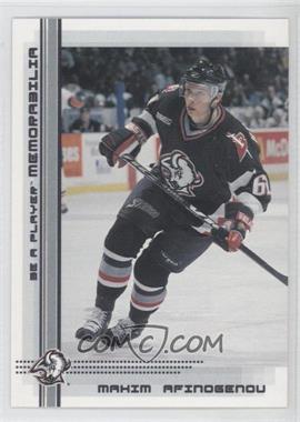 2000-01 In the Game Be A Player Memorabilia - [Base] #64 - Maxim Afinogenov