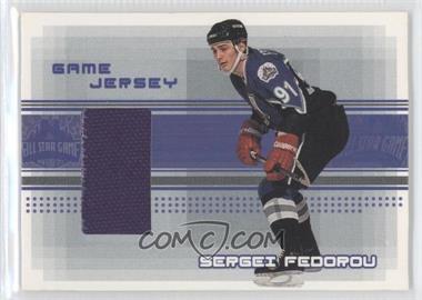 2000-01 In the Game Be A Player Memorabilia - Game Jerseys #J-35 - Sergei Fedorov