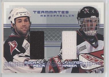 2000-01 In the Game Be A Player Memorabilia Rookie & Traded Update - Teammates Memorabilia #TM-06 - Michael Peca, Dominik Hasek