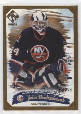 2000-01 Pacific Private Stock - [Base] - Gold #63 - John Vanbiesbrouck /75