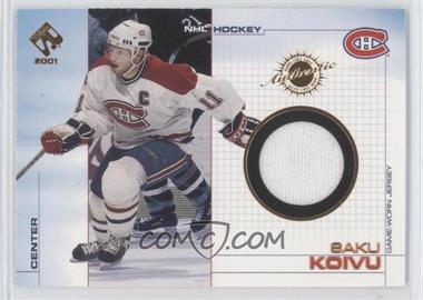 2000-01 Pacific Private Stock - Game-Used Gear #57 - Saku Koivu