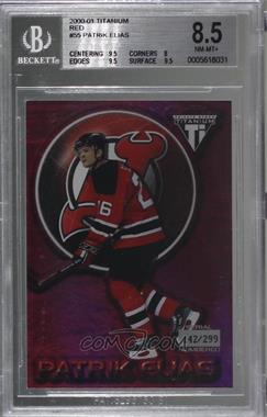 2000-01 Pacific Private Stock Titanium - [Base] - Red #55 - Patrik Elias /299 [BGS 8.5 NM‑MT+]