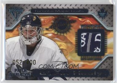 2000-01 Pacific Private Stock Titanium - Game-Used Gear - Patch #145 - Glenn Healy /400