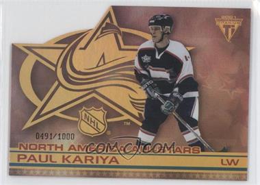 2000-01 Pacific Private Stock Titanium - North America All-Stars #1 - Paul Kariya /1000