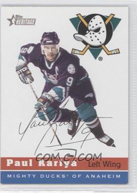 2000-01 Topps Heritage - [Base] #8 - Paul Kariya