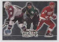 Joe Sakic, Mike Modano, Steve Yzerman [EX to NM]