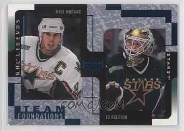 2000-01 Upper Deck Legends - [Base] #40 - Team Foundations - Ed Belfour, Mike Modano