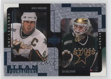 2000-01 Upper Deck Legends - [Base] #40 - Team Foundations - Ed Belfour, Mike Modano