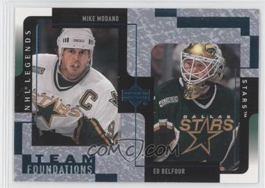 2000-01 Upper Deck Legends - [Base] #40 - Team Foundations - Ed Belfour, Mike Modano