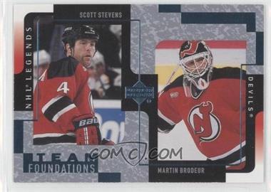 2000-01 Upper Deck Legends - [Base] #79 - Team Foundations - Scott Stevens, Martin Brodeur