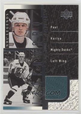 2000-01 Upper Deck Legends - Legendary Game Jersey #J-PK - Paul Kariya [Noted]