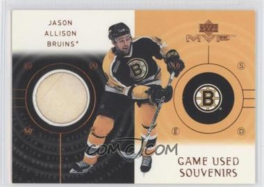 2000-01 Upper Deck MVP - Game-Used Souvenirs #GS-JA - Jason Allison