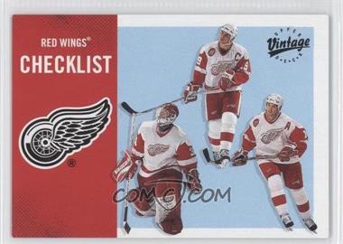 2000-01 Upper Deck Vintage - [Base] #136 - Detroit Red Wings Checklist
