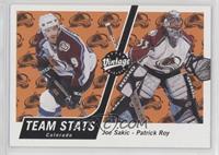 Joe Sakic, Patrick Roy [EX to NM]