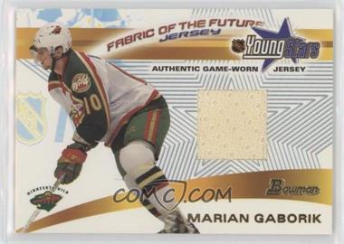 2001-02 Bowman YoungStars - Fabric of the Future Jerseys #FFJ-MG - Marian Gaborik [EX to NM]