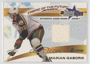 2001-02 Bowman YoungStars - Fabric of the Future Jerseys #FFJ-MG - Marian Gaborik [EX to NM]