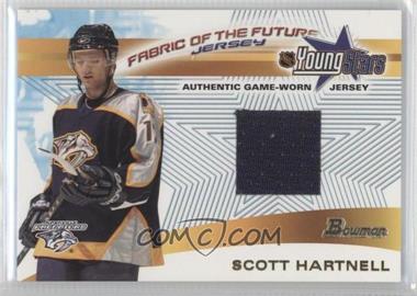 2001-02 Bowman YoungStars - Fabric of the Future Jerseys #FFJ-SH - Scott Hartnell