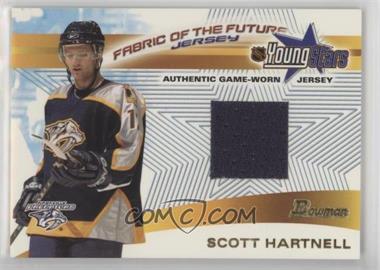 2001-02 Bowman YoungStars - Fabric of the Future Jerseys #FFJ-SH - Scott Hartnell