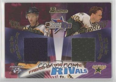 2001-02 Bowman YoungStars - Fabric of the Future Rivals #FFR10 - Scott Hartnell, Brenden Morrow /250 [EX to NM]