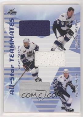 2001-02 In the Game Be A Player Memorabilia - All-Star Teammates Jerseys #AST-27 - Markus Naslund, Alexei Yashin, Peter Bondra /80