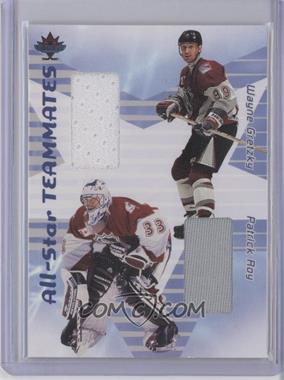 2001-02 In the Game Be A Player Memorabilia - All-Star Teammates Jerseys #AST-37 - Wayne Gretzky, Patrick Roy /80