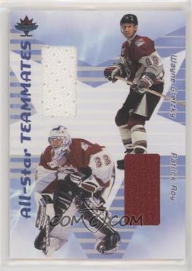 2001-02 In the Game Be A Player Memorabilia - All-Star Teammates Jerseys #AST-37 - Wayne Gretzky, Patrick Roy /80