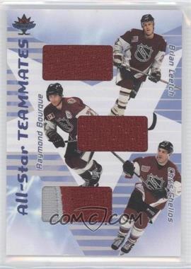 2001-02 In the Game Be A Player Memorabilia - All-Star Teammates Jerseys #AST-38 - Brian Leetch, Raymond Bourque, Chris Chelios /80