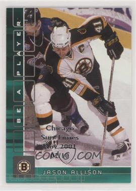 2001-02 In the Game Be A Player Memorabilia - [Base] - Emerald Chicago Sun-Times Nov 2001 #197 - Jason Allison /10 [EX to NM]