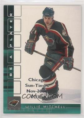 2001-02 In the Game Be A Player Memorabilia - [Base] - Emerald Chicago Sun-Times Nov 2001 #207 - Willie Mitchell /10