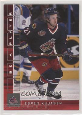 2001-02 In the Game Be A Player Memorabilia - [Base] - Ruby #258 - Espen Knutsen /200