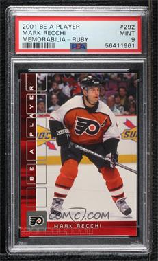 2001-02 In the Game Be A Player Memorabilia - [Base] - Ruby #292 - Mark Recchi /200 [PSA 9 MINT]