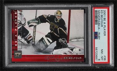 2001-02 In the Game Be A Player Memorabilia - [Base] - Ruby #36 - Ed Belfour /200 [PSA 8 NM‑MT]