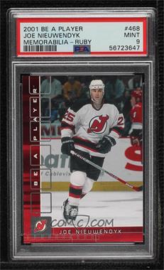 2001-02 In the Game Be A Player Memorabilia - [Base] - Ruby #468 - Joe Nieuwendyk /200 [PSA 9 MINT]