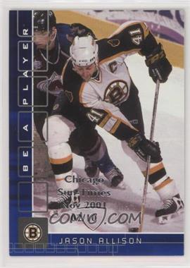 2001-02 In the Game Be A Player Memorabilia - [Base] - Sapphire Chicago Sun-Times #197 - Jason Allison /10