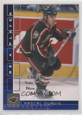 2001-02 In the Game Be A Player Memorabilia - [Base] - Sapphire Chicago Sun-Times #247 - Pascal Dupuis /10